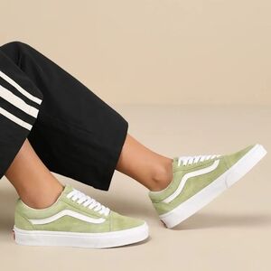 Old Skool Winter Pear Suede Leather Lace-Up Sneakers Size 8